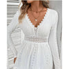 Lace Trim Peplum Top