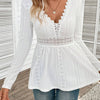 Lace Trim Peplum Top