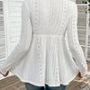 Lace Trim Peplum Top