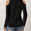 Cold Shoulder Lace Neck Top
