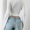 Lace Trim V-Neck Top