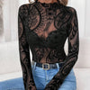 Paisley Mesh Fitted Top