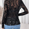 Paisley Mesh Fitted Top