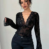 Floral Lace V-Neck Top