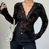 Floral Lace V-Neck Top