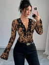 Floral Lace V-Neck Top