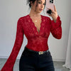 Floral Lace V-Neck Top