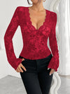 Floral Lace V-Neck Top