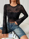 Spider Web Mesh Crop Top