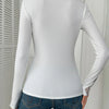 Floral Lace Detail Ribbed Top