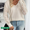 Lace Sleeve Knit Top