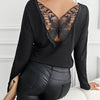 Butterfly Lace Back Ribbed Top
