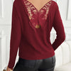 Butterfly Lace Back Ribbed Top