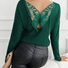 Butterfly Lace Back Ribbed Top