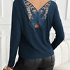 Butterfly Lace Back Ribbed Top
