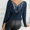 Butterfly Lace Back Ribbed Top