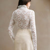Floral Lace High Neck Top