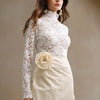 Floral Lace High Neck Top