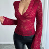 Floral Lace Wrap Top