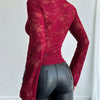 Floral Lace Wrap Top