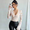 Floral Lace Wrap Top