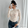 Butterfly Mesh High Neck Top