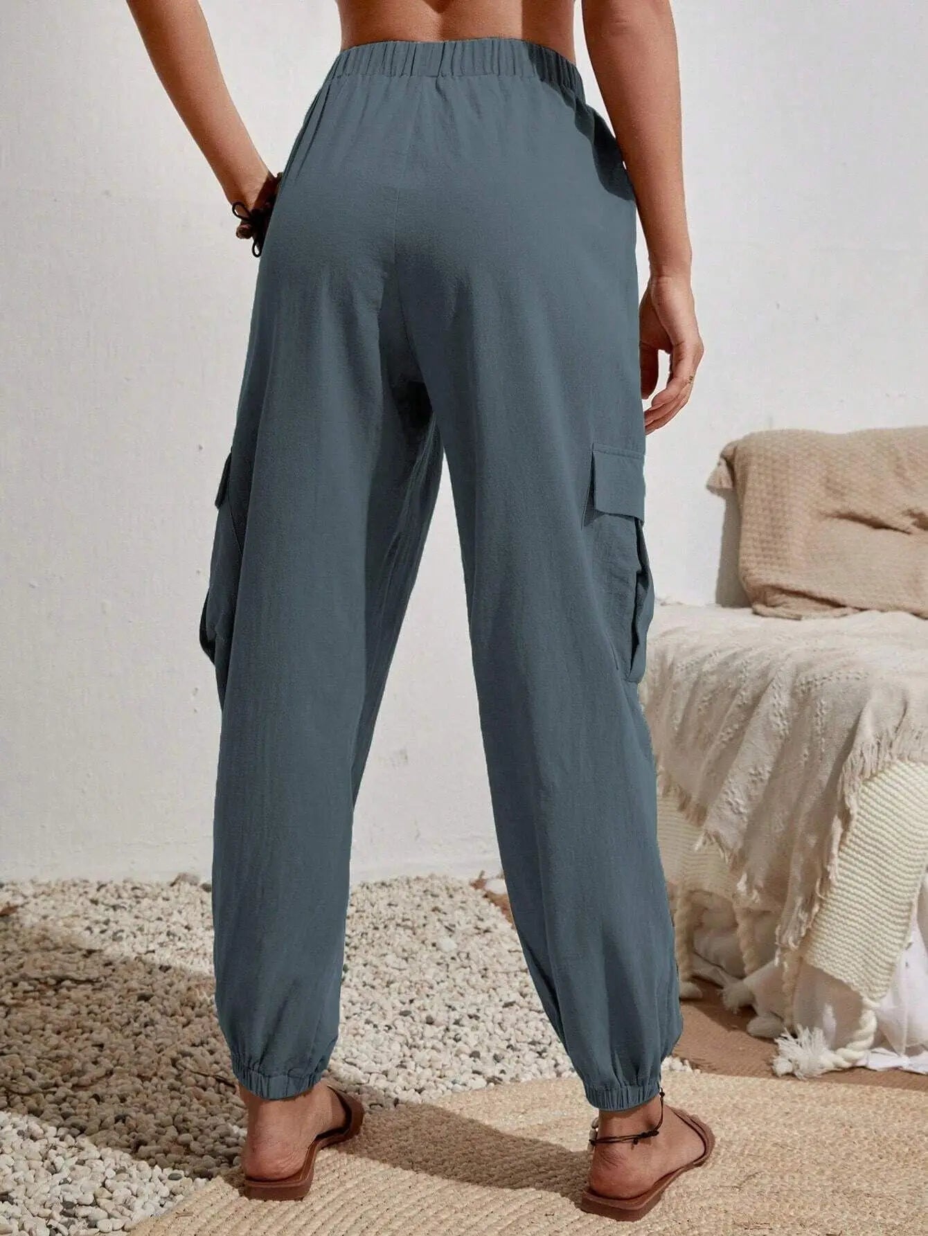 Women's Drawstring Cargo Jogger Pants