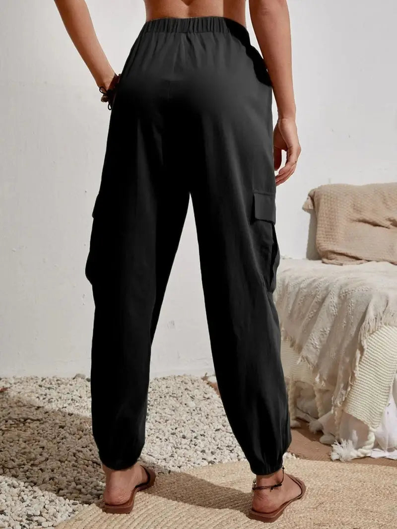Women's Drawstring Cargo Jogger Pants
