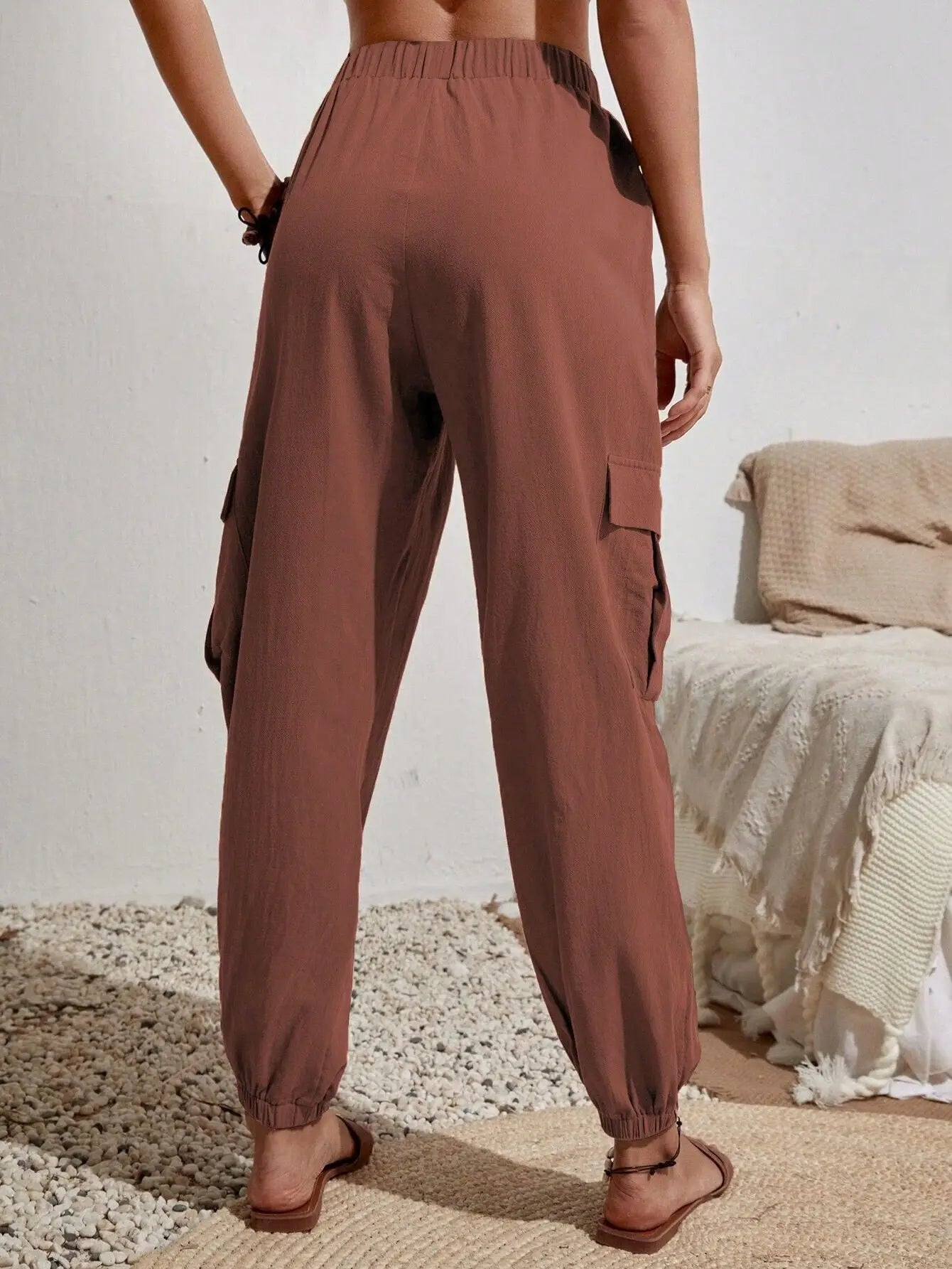 Women's Drawstring Cargo Jogger Pants