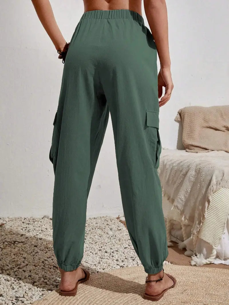 Women's Drawstring Cargo Jogger Pants