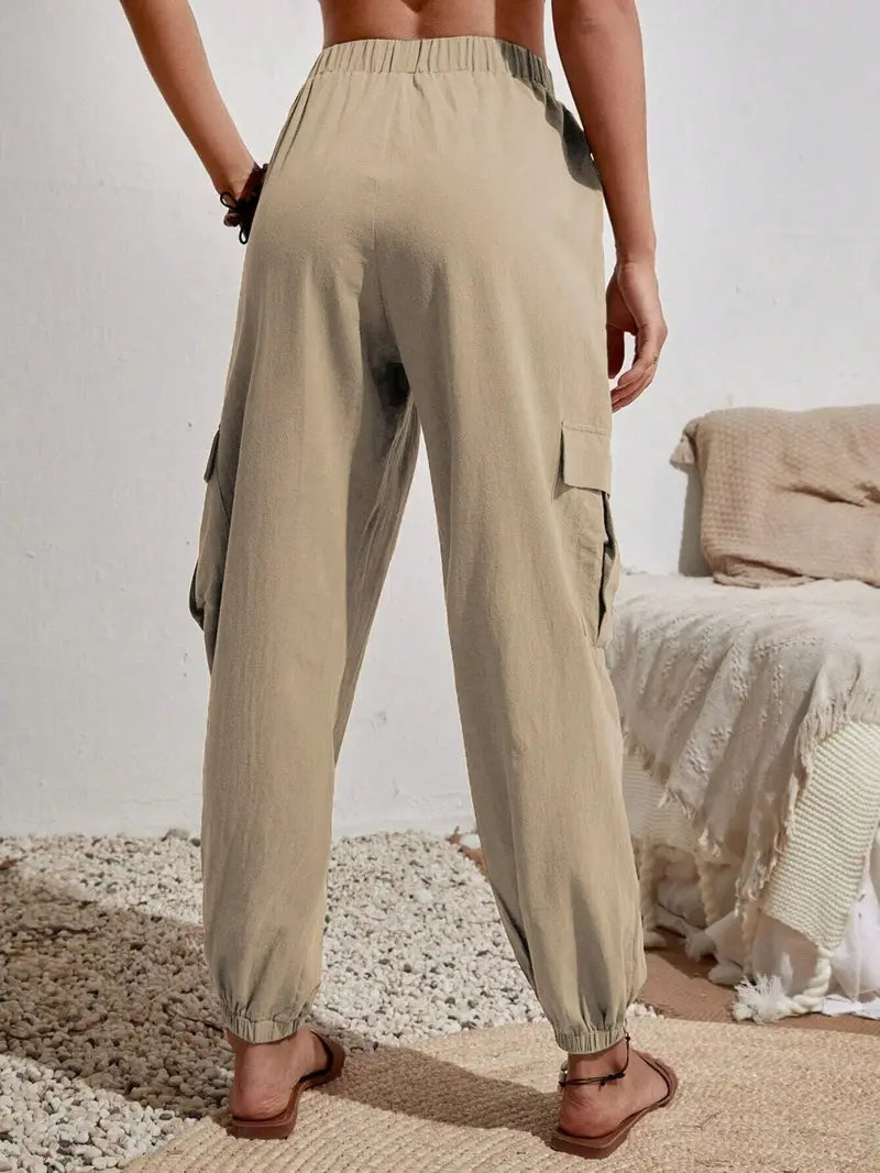 Women's Drawstring Cargo Jogger Pants