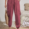 Women's Drawstring Cargo Jogger Pants