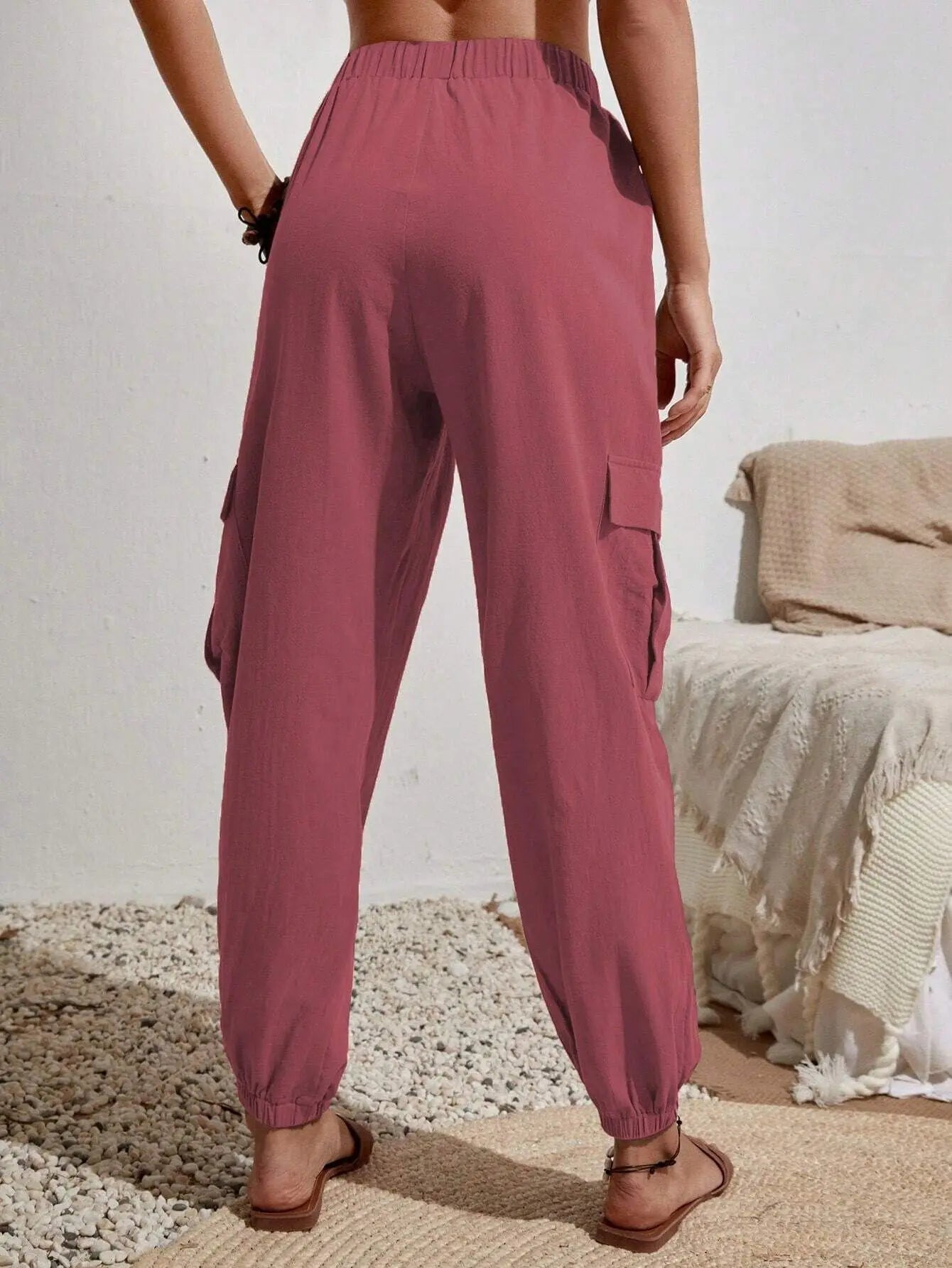 Women's Drawstring Cargo Jogger Pants