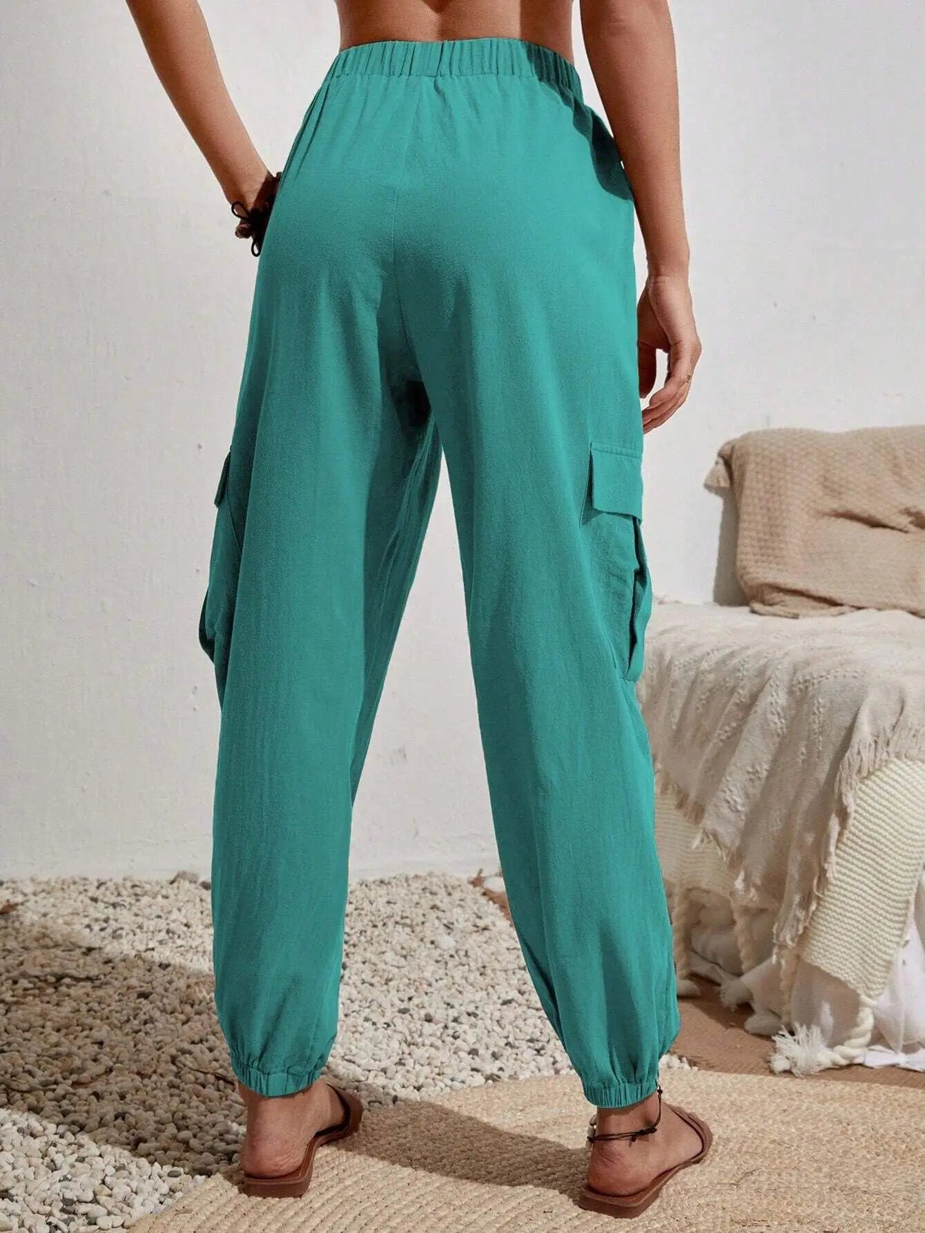 Women's Drawstring Cargo Jogger Pants