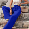 High-Waist Drawstring Wide-Leg Palazzo Pants