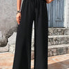 High-Waist Drawstring Wide-Leg Palazzo Pants