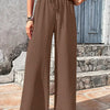High-Waist Drawstring Wide-Leg Palazzo Pants