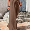 High-Waist Drawstring Wide-Leg Palazzo Pants