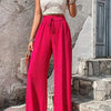 High-Waist Drawstring Wide-Leg Palazzo Pants