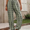 Women's Boho Print Smocked Waist Jogger Pants