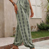 Women's Boho Print Smocked Waist Jogger Pants