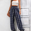 Women's Boho Print Smocked Waist Jogger Pants