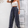 Women's Boho Print Smocked Waist Jogger Pants