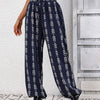 Women's Boho Print Smocked Waist Jogger Pants