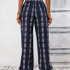 Women's Boho Print Smocked Waist Jogger Pants