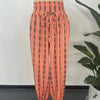 Women's Boho Print Smocked Waist Jogger Pants