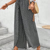 Women's Print Smocked Waist Palazzo Pants