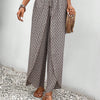 Women's Print Smocked Waist Palazzo Pants