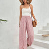 Women's Print Smocked Waist Palazzo Pants