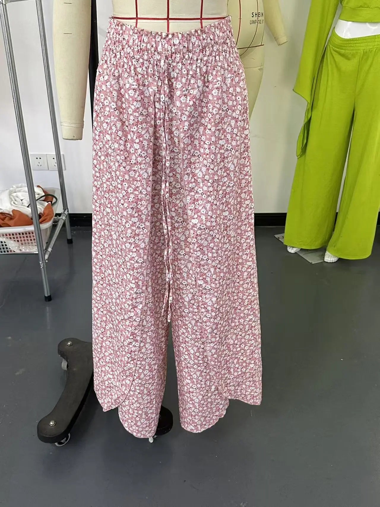 Women's Print Smocked Waist Palazzo Pants